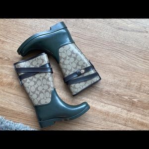 Coach rain  boots 61/2